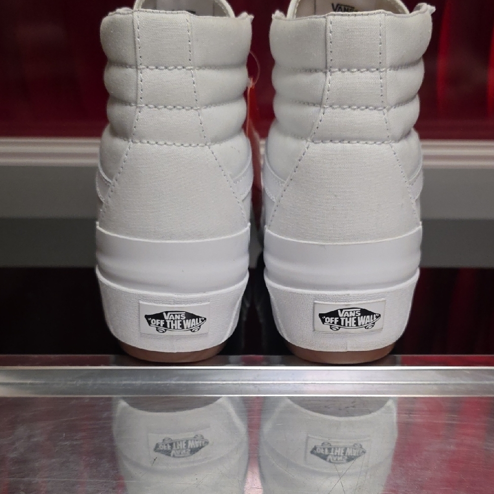 Vans Sk8 Hi Stacked Triple White Platform 8.5 Mens 10 Women's New - Picture 4 of 6